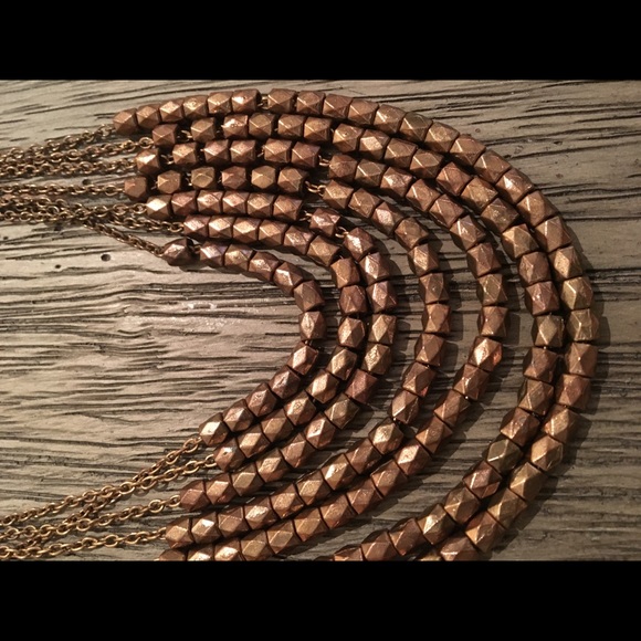 New Anthropologie Copper layer Necklace in gift bag - Picture 3 of 8